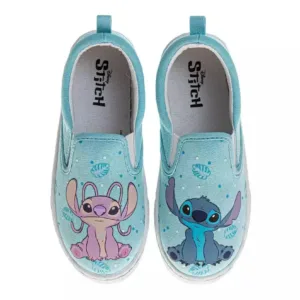Disney | Little and Big Kids Stitch and Angel Girls' Slip On Low Top Canvas Sneakers