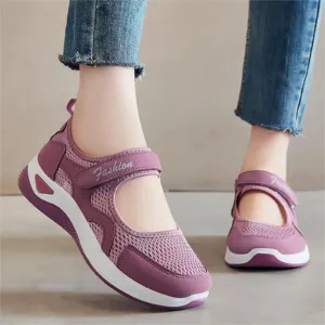 Women'S One Foot Loafers Mom Sneakers Platform Sports Breathable Mesh Wedge Casual Shoes Casual Sneakers For Women