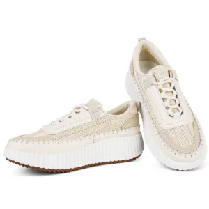 GIGIFOX Lace Up Platform Sneaker For Women Comfortable Wedge Casual Women shoes Fashion Chunky Sneakers Out door Walking Shoes