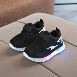 Children Sneakers Led Light Luminous Sport Shoes For Boys Girls Breathable Mesh Little Kids Casual Sneakers Non-Slip Shoes Tenis