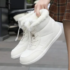 Women's Winter Snow Boots Fur Lined Ankle Booties Anti-Slip Walking Boots Wide Toe Box for Outdoor Hiking